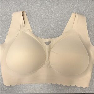 Wireless Comfort Bra in Cream — Smooth Seamless Support XXXL UP2